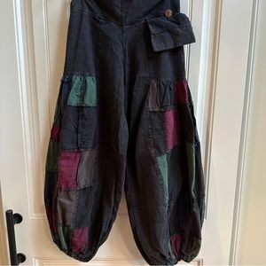VTG Harem Hippie Bubble/ Ballon Pants Patchwork Festival  S/M